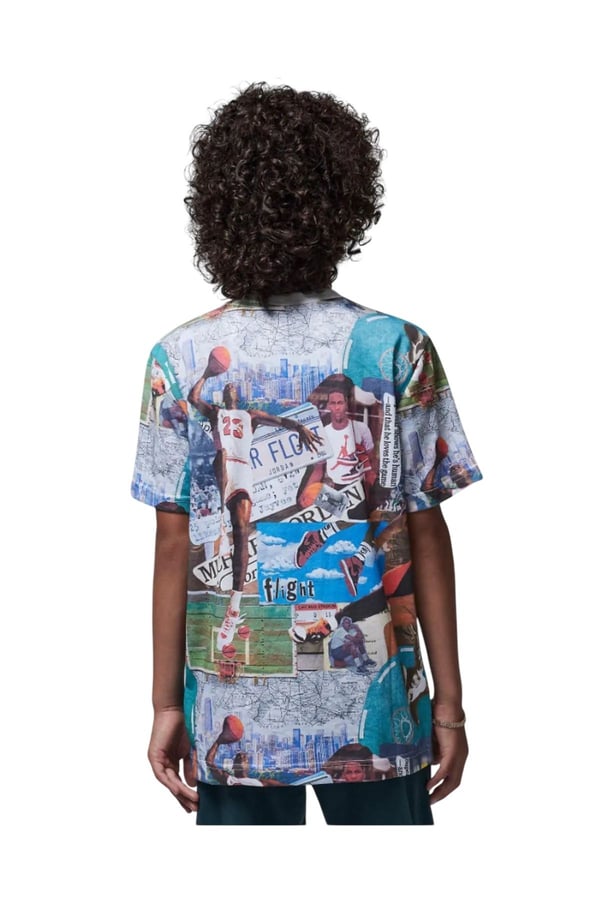 NIKE JORDAN MJ BROOKLYN COLLAGE AOP SS ERKEK ÇOCUK TİŞÖRT