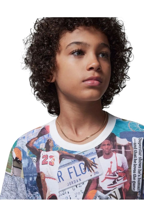 NIKE JORDAN MJ BROOKLYN COLLAGE AOP SS ERKEK ÇOCUK TİŞÖRT