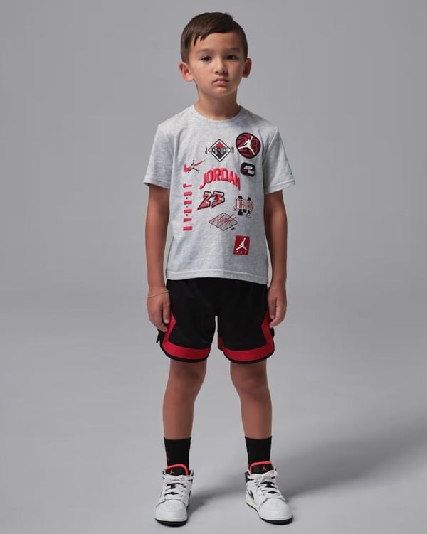 NIKE JORDAN MJ DYNASTY MESH PATCH SET ERKEK ÇOCUK TİŞÖRT-ŞORT TAKIM 85F561