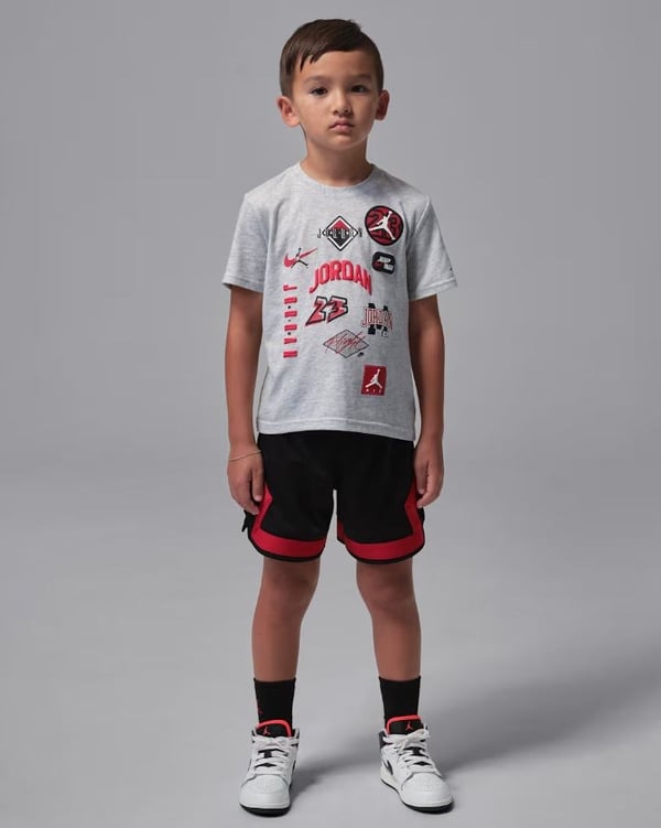 NIKE JORDAN MJ DYNASTY MESH PATCH SET ERKEK ÇOCUK TİŞÖRT-ŞORT TAKIM 85F561