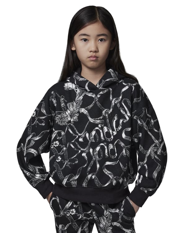 NIKE JORDAN WJ BRKLN LN FLC AOP PO HOODIE KIZ ÇOCUK SWEATSHIRT