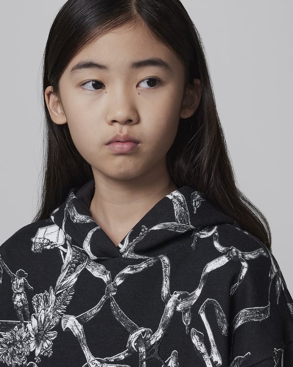 NIKE JORDAN WJ BRKLN LN FLC AOP PO HOODIE KIZ ÇOCUK SWEATSHIRT