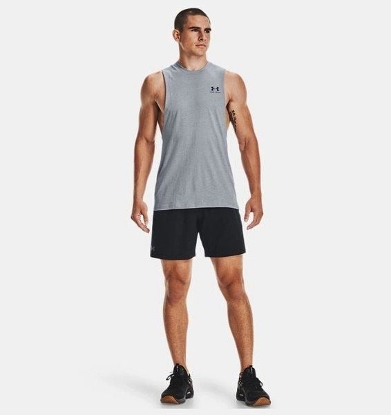 UA LEFT CHEST CUT OFF TANK ERKEK ATLET 1329286