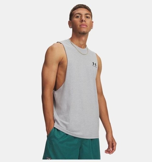 UA LEFT CHEST CUT OFF TANK ERKEK ATLET 1329286