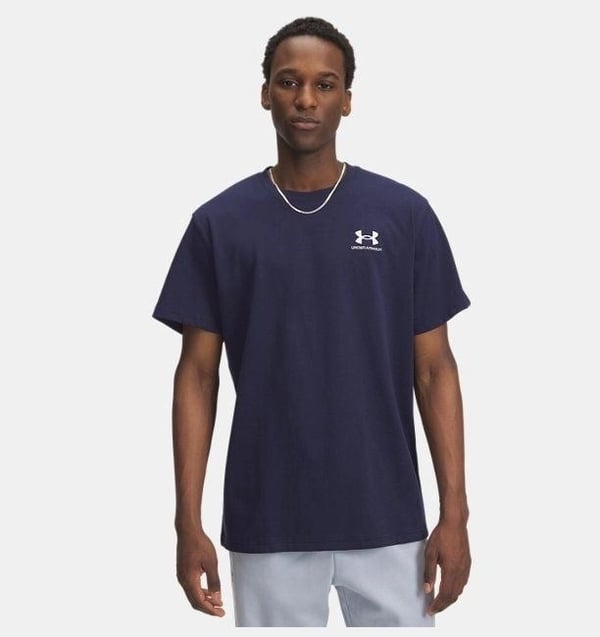 UA M LOGO EMB HEAVYWEIGHT SS ERKEK TİŞÖRT 1373997