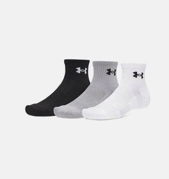 UA PERFORMANCE COTTON 3P QTR UNISEX ÇORAP 6009686