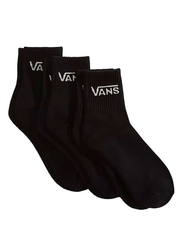 VANS CLASSİC HALF CREW 3'LÜ YARIM BİLEK UNISEX ÇORAP VN000QCCBLK1