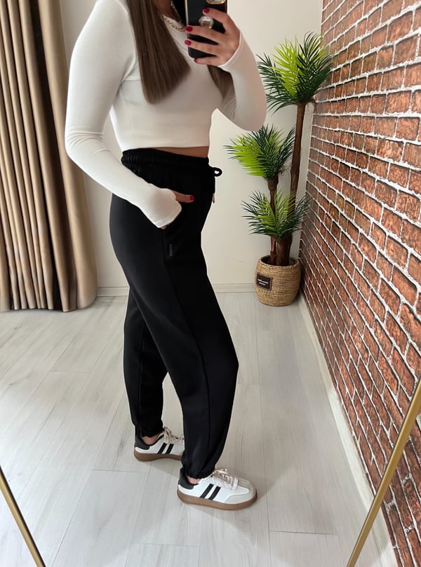 Oysho Modal Kumaş Jogger Eşofman Altı Siyah 
