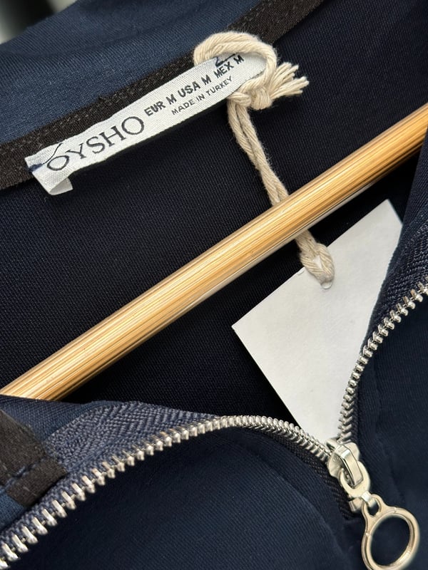 Oysho Modal Kumaş Yarım Fermuarlı Sweatshirt Lacivert