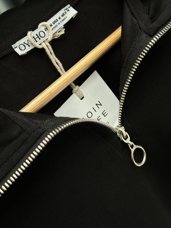 Oysho Modal Kumaş Yarım Fermuarlı Sweatshirt Siyah