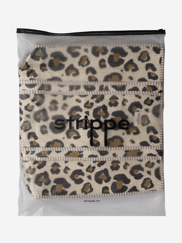 SAFARI- Leopar Desenli Bej Pamuklu Kumaş Günlük Omuz Çantası - Tote Bag