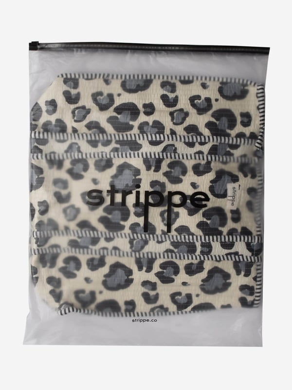 SAFARI- Leopar Desenli Gri Pamuklu Kumaş Günlük Omuz Çantası - Tote Bag