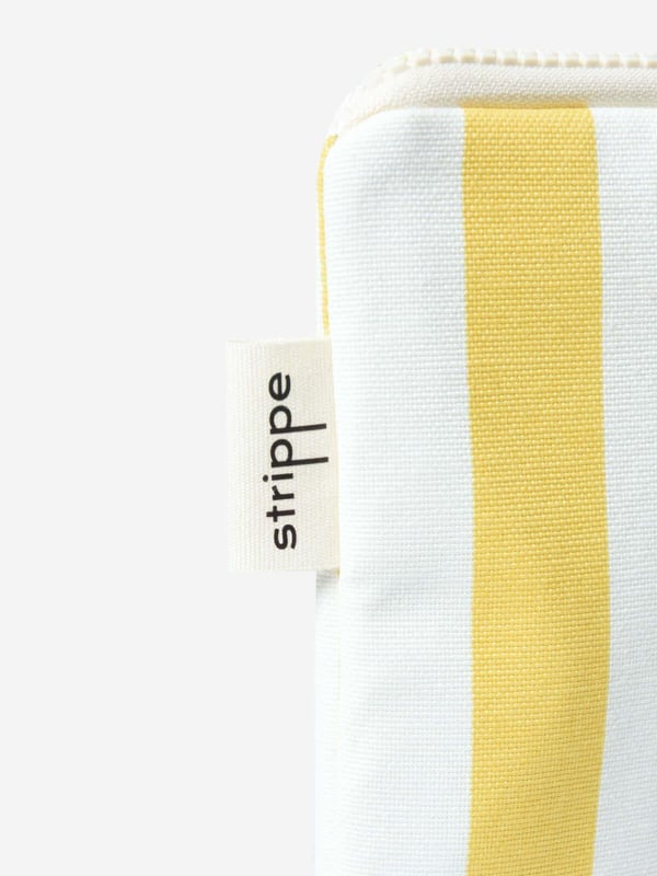 VIBE - Kalın Çizgili Sarı Pouch Portföy Çanta