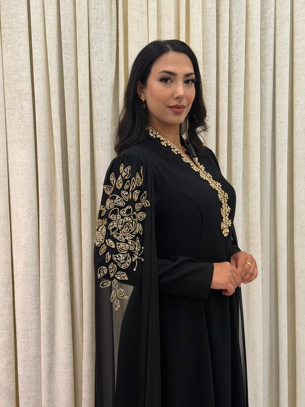 Lacrima Kolları Pelerin V Yaka  Taş İşlemeli Abiye  