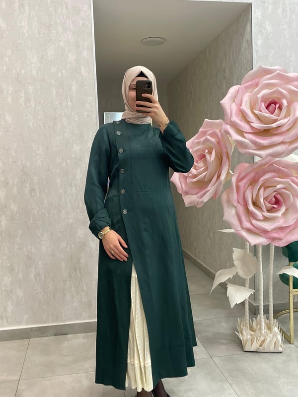 MissWhence Chanel Keten İkili Elbise 