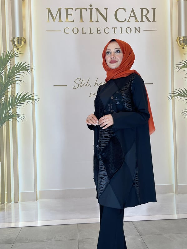 Misswhence Kumaş Kombinli Patcwork Tunik 40009 Siyah