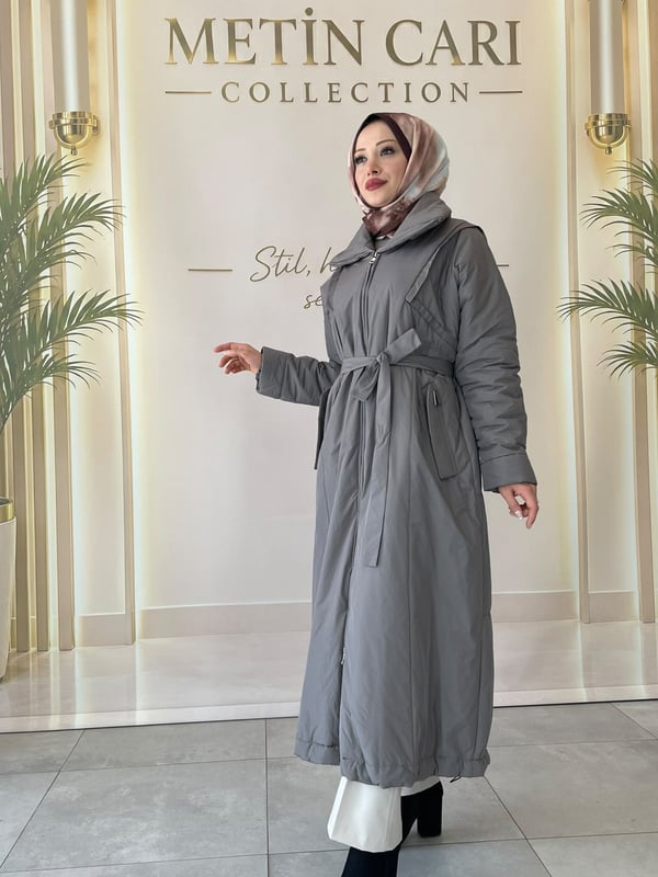 Misswhence Şişme Kaban  40502 Vizon