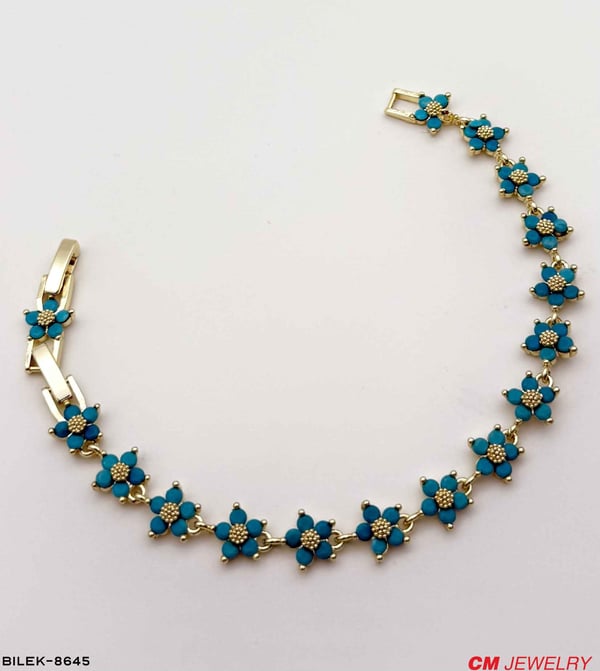 14K CM Çiçek Bileklik //BILEK-8645BILEK-8645