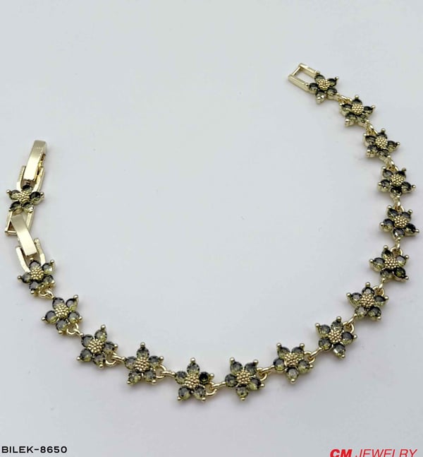 14K CM Çiçek Bileklik //BILEK-8650BILEK-8650