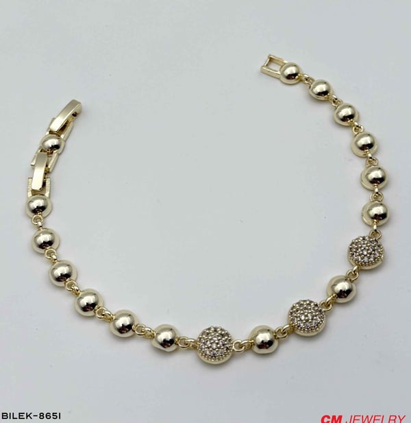 14K CM Taş Detay Bileklik //BILEK-8651BILEK-8651