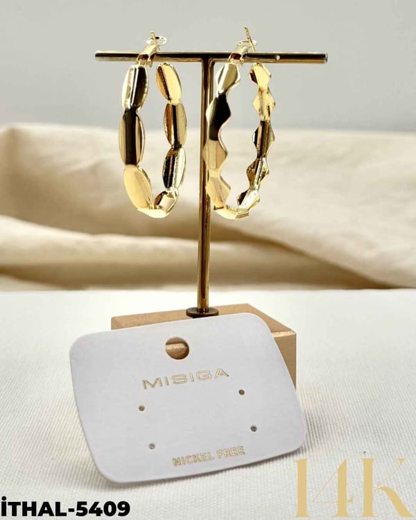 14K Halka Küpe 4CM //İTHAL-5409İTHAL-5409