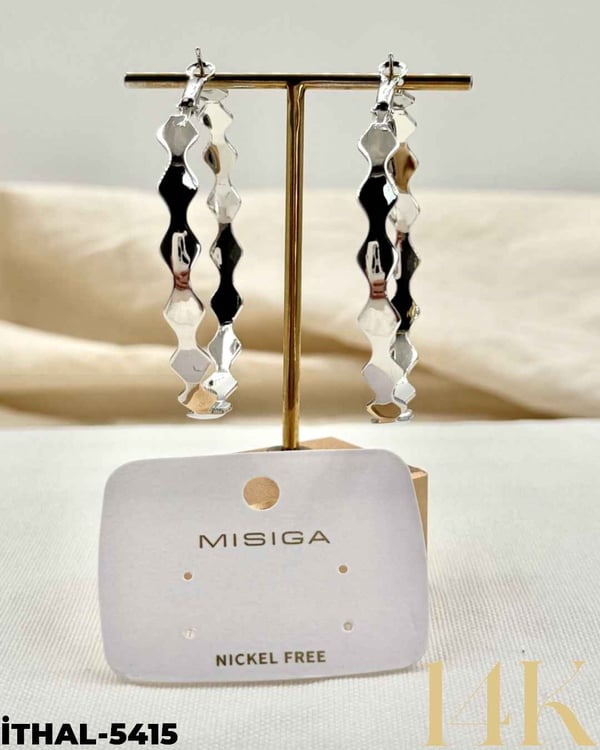 14K Halka Küpe 6CM //İTHAL-5415İTHAL-5415