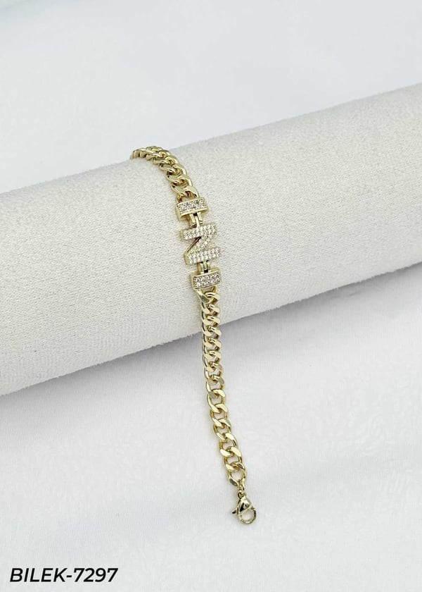 14K Kuyumcu Model Harf Bileklik // BILEK-7297BILEK-7297