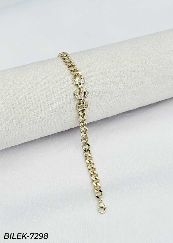 14K Kuyumcu Model Harf Bileklik // BILEK-7298BILEK-7298