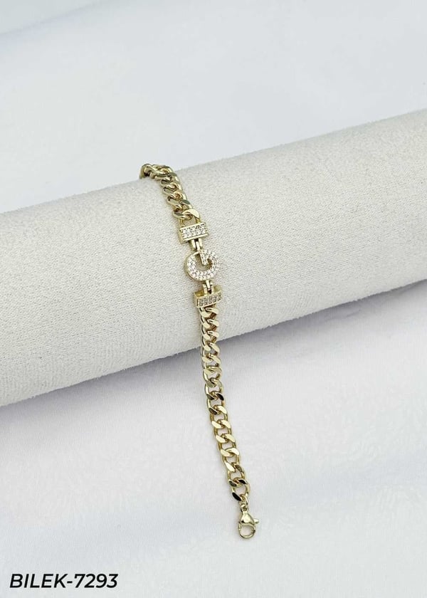 14K Kuyumcu Model Harf Bileklik // BILEK-7293BILEK-7293