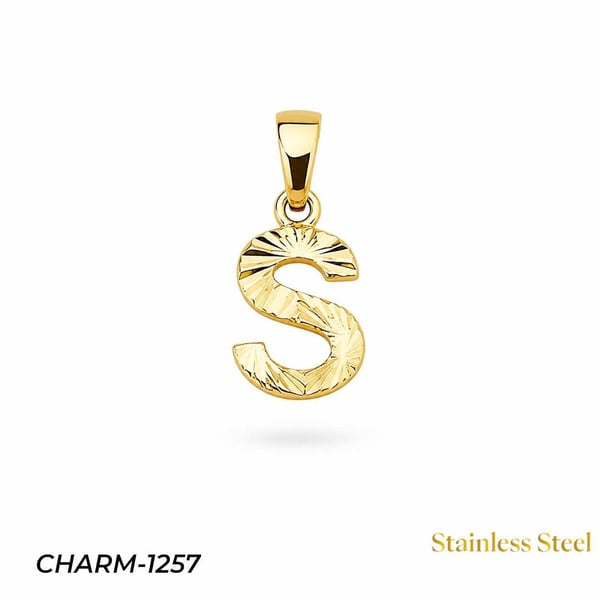 14K Kuyumcu Model Harf Kolye (S) // CHARM-1257CHARM-1257