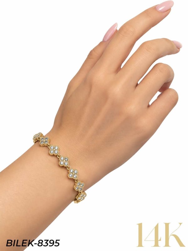 14K Su Yolu Yonca Bileklik // BILEK-8395BILEK-8395