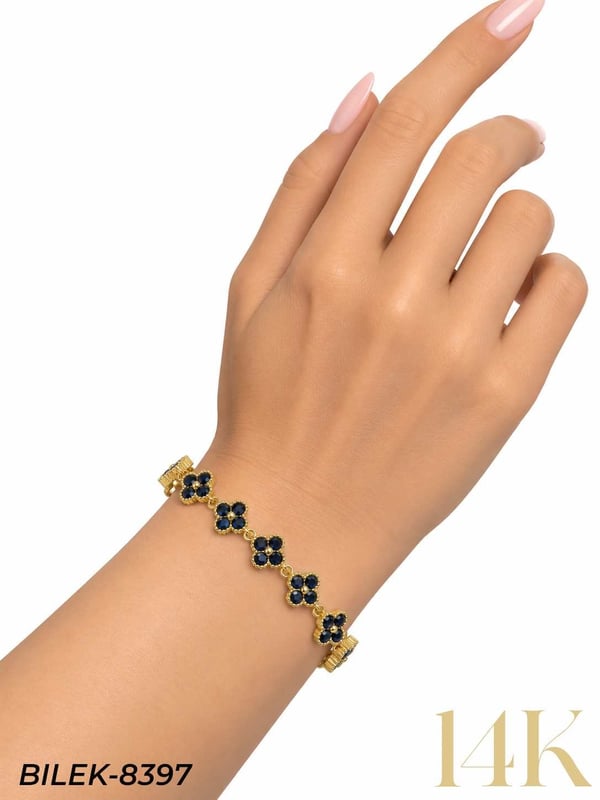 14K Su Yolu Yonca Bileklik // BILEK-8397BILEK-8397