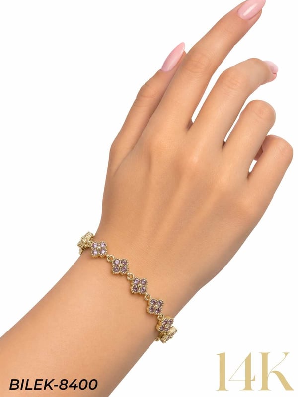 14K Su Yolu Yonca Bileklik // BILEK-8400BILEK-8400