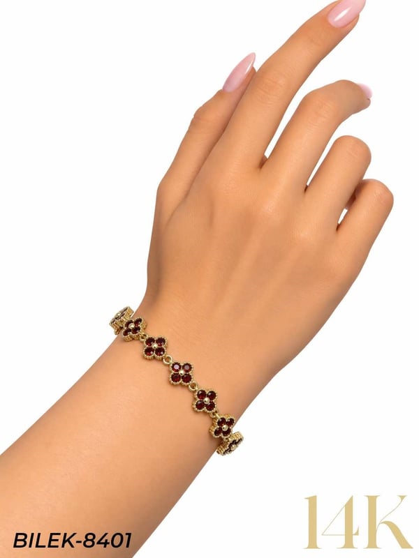 14K Su Yolu Yonca Bileklik // BILEK-8401BILEK-8401