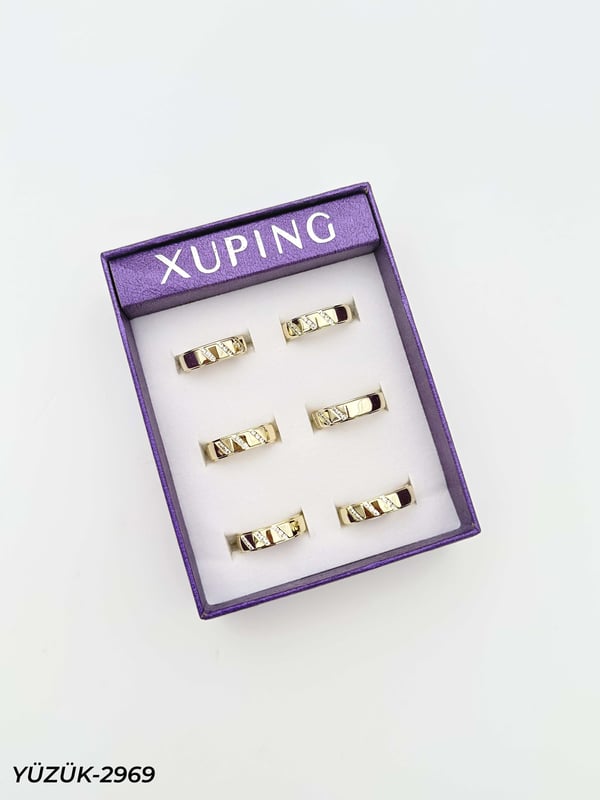 14K XUPING Yüzük 6'lı Paket (No:7,8,9) // YÜZÜK-2969YÜZÜK-2969