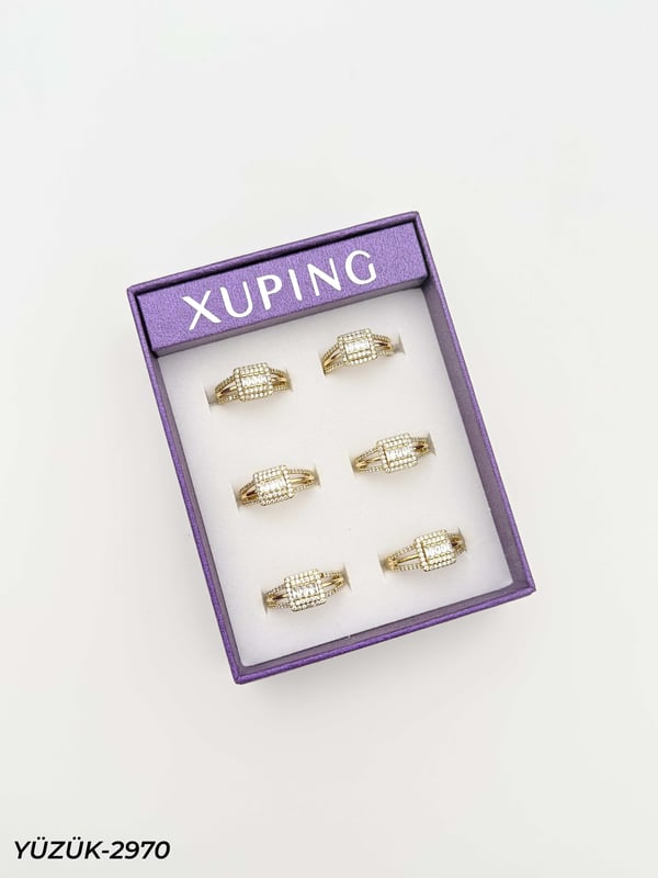 14K XUPING Yüzük 6'lı Paket (No:7,8,9) // YÜZÜK-2970YÜZÜK-2970