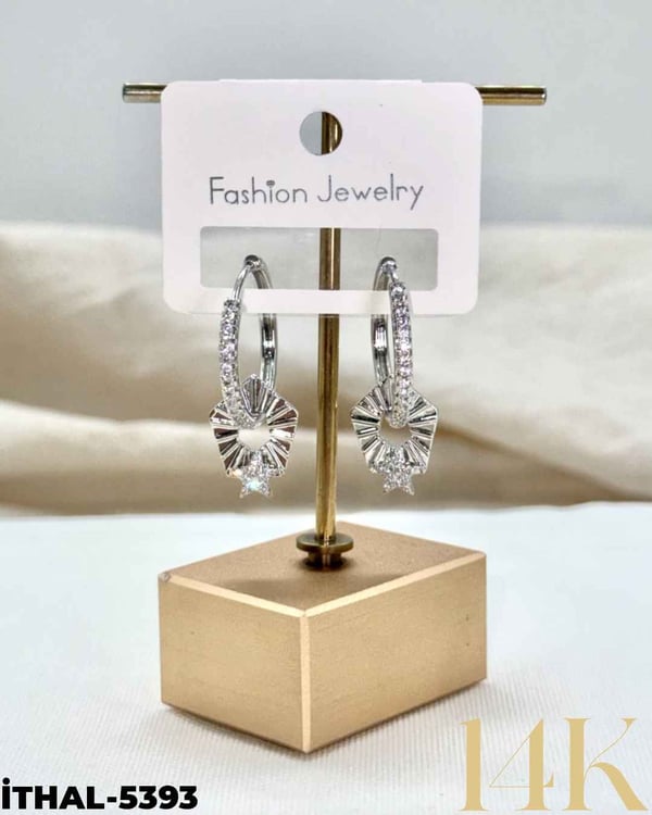 14K Zirkon Küpe //İTHAL-5393İTHAL-5393