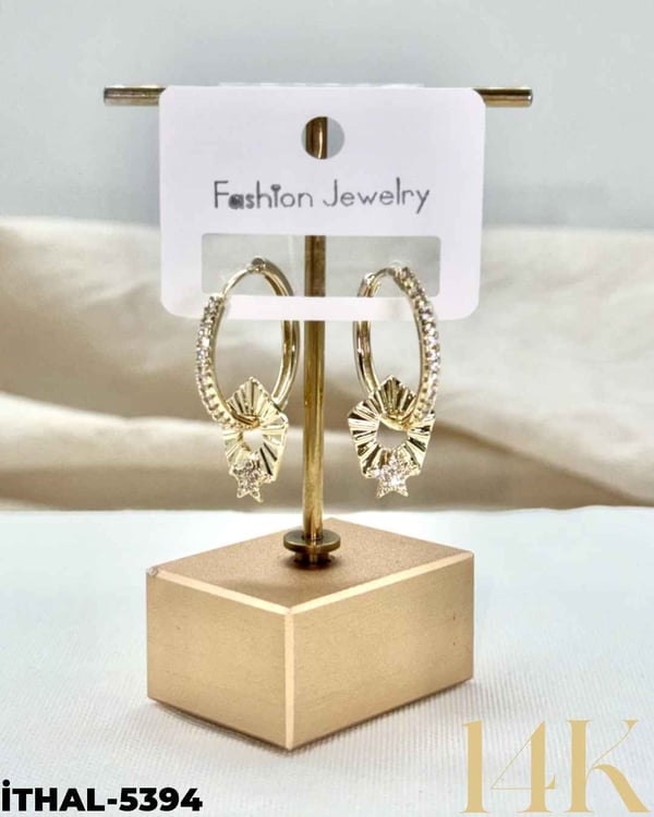 14K Zirkon Küpe //İTHAL-5394İTHAL-5394
