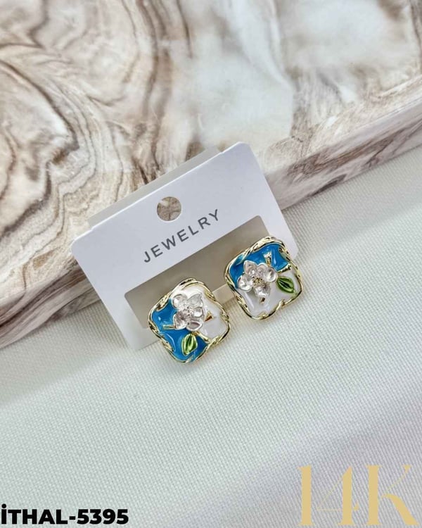 14K Zirkon Küpe //İTHAL-5395İTHAL-5395