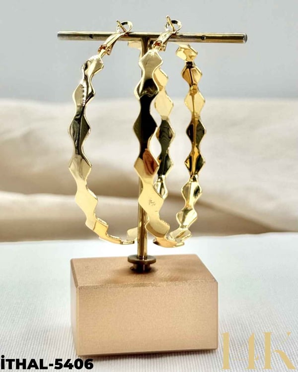 14K Zirkon Küpe //İTHAL-5406İTHAL-5406