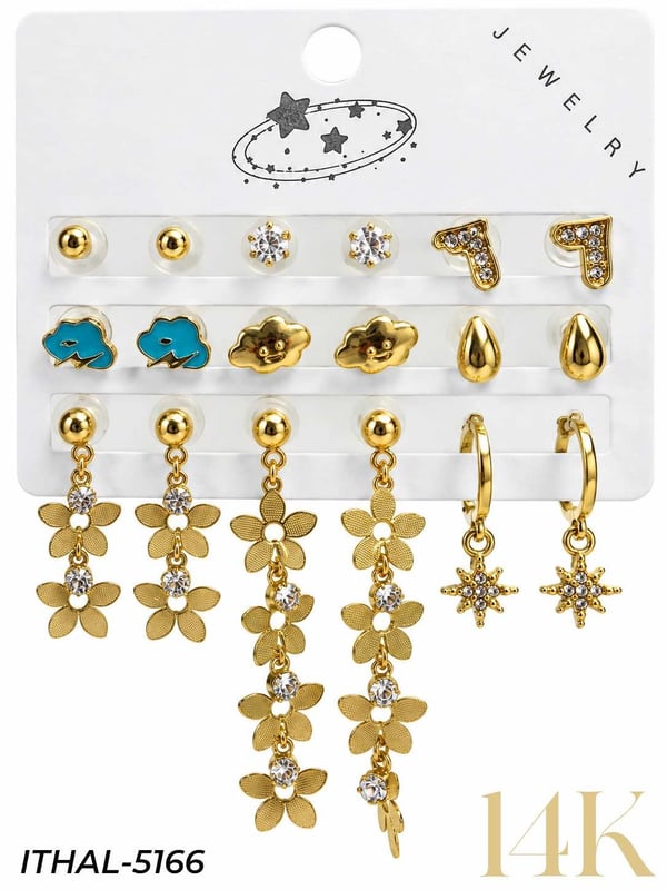 9'LU Set Küpe // ITHAL-5166ITHAL-5166