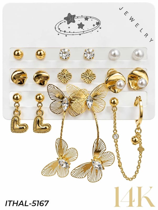 9'LU Set Küpe // ITHAL-5167ITHAL-5167