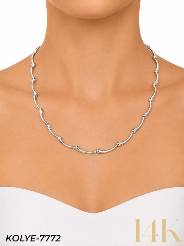 Bottega Model Kolye Silver // KOLYE-7772KOLYE-7772