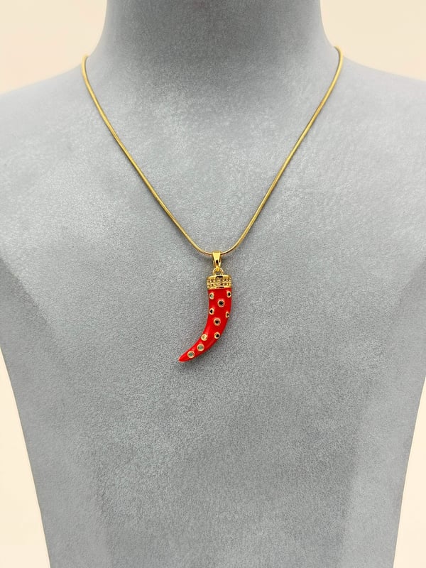 Çelik Biber Kolye 45cm // KOLYE-6534.KOLYE-6534