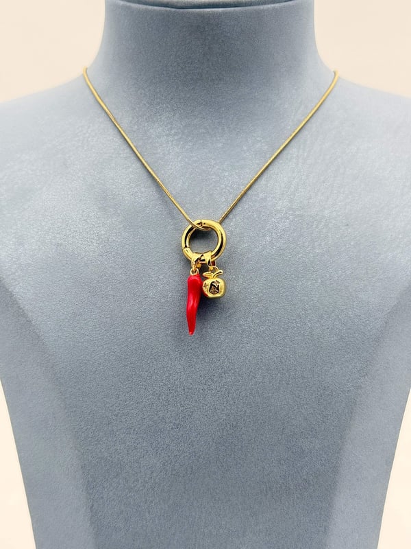 Çelik Biber Kolye 45cm // KOLYE-6537.KOLYE-6537