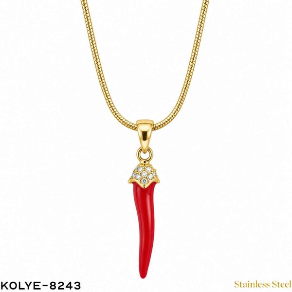 Çelik Biber Kolye 45CM //KOLYE-8243KOLYE-8243