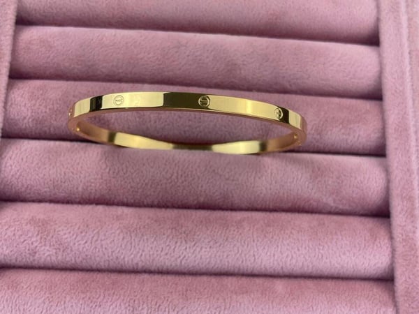 Çelik CRT Model Gold Bebe Boy İnce Taşsız Kelepçe // KELEPÇE-1058.KELEPÇE-1058