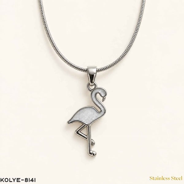 Çelik Flamingo Kolye 45CM //KOLYE-8141KOLYE-8141