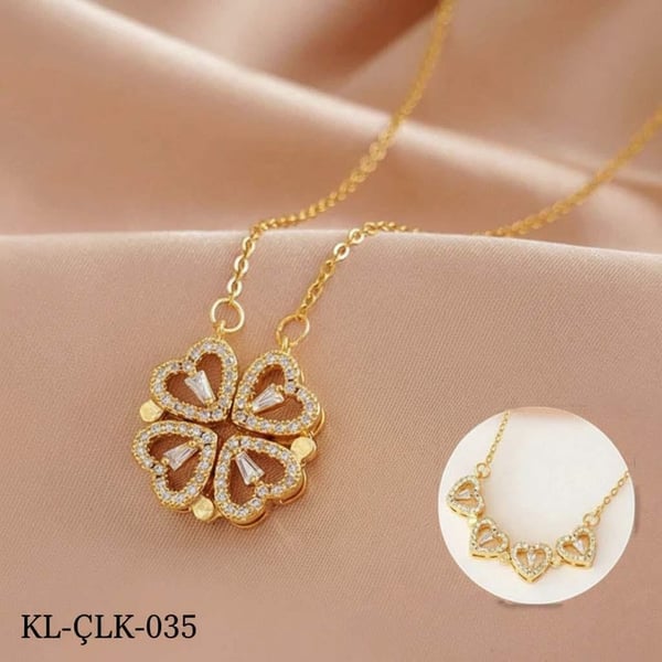 Çelik Gold Açılır Kapanır Kolye.KL-ÇLK-035