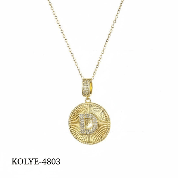 Çelik Harf Kolye 45 cm (D) // KOLYE-4803.KOLYE-4803